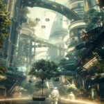 Spiritual illustration of the Sanctuary of Hope, described by the medium Divaldo Franco. The ethereal temple appears in Earth's orbit, radiating soft light and harmony, symbolizing welcome, peace, and hope for humanity.