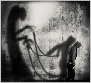 A spirit obsessing a man